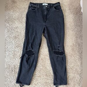 Abercrombie & Fitch Distressed Black Women Jeans